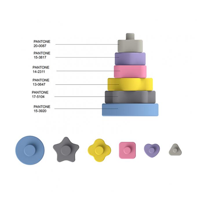 아이들 Ce 12*7.5*7.5cm 210g/set DL13J05 CN을 위한 교육용 완구를 쌓아 올리는 어린이들 창조적 건물 블록키드 장난감 실리콘 ;GUA