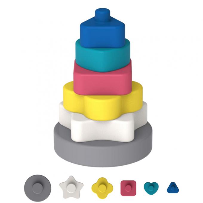 아이들 Ce 12*7.5*7.5cm 210g/set DL13J05 CN을 위한 교육용 완구를 쌓아 올리는 어린이들 창조적 건물 블록키드 장난감 실리콘 ;GUA