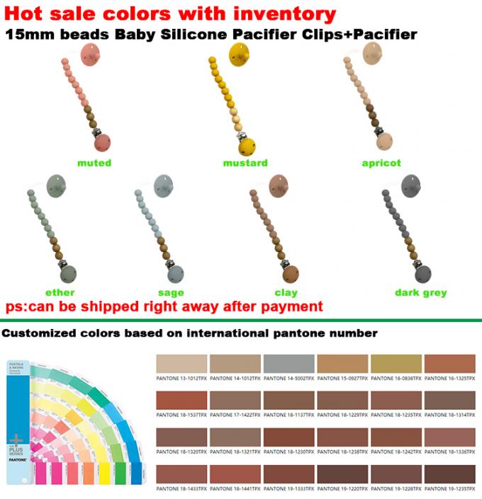 새로운 디자인 맞춘 실리콘과 아기 평화주의자와 나무 비즈 아기 DIY 실리콘 평화주의자 클립