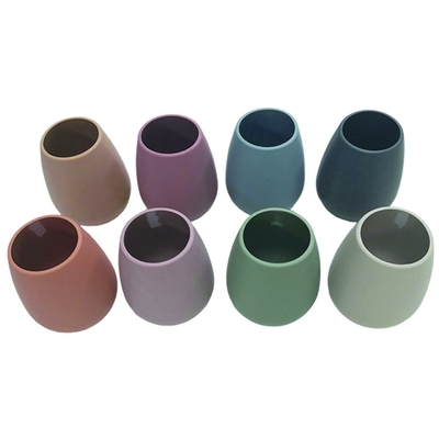 FDA Approved Silicone Wine Cup engraved logo , 265ml Silicone Beer Cup