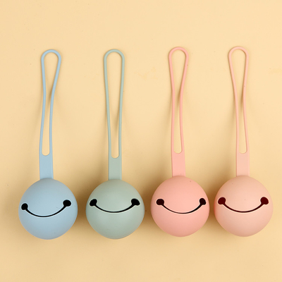 Molding In One 3D Design Silicone Pacifier Case Smiley Faced Easy To Clean