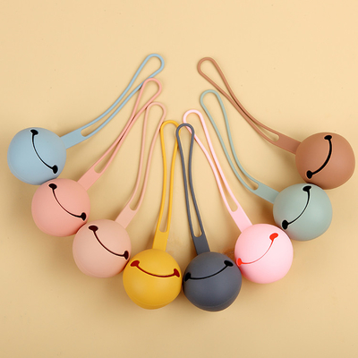 Molding In One 3D Design Silicone Pacifier Case Smiley Faced Easy To Clean