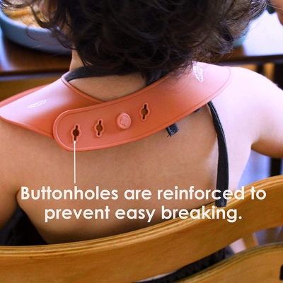 Forming In One Cute Shape Silicone Baby Apron Safe In Dishwasher BPA Free