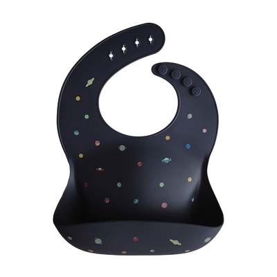 Easy To Clean BPA Free Dust Proof Silicone Baby Bib Safe In Freezer