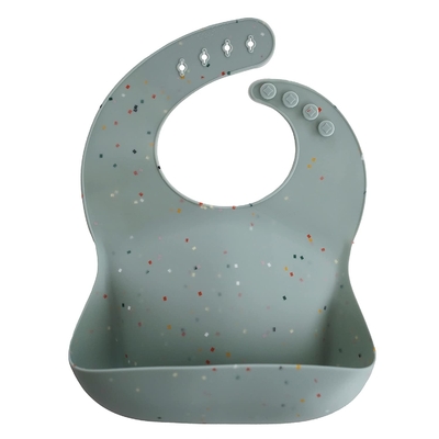 Easy To Clean BPA Free Dust Proof Silicone Baby Bib Safe In Freezer