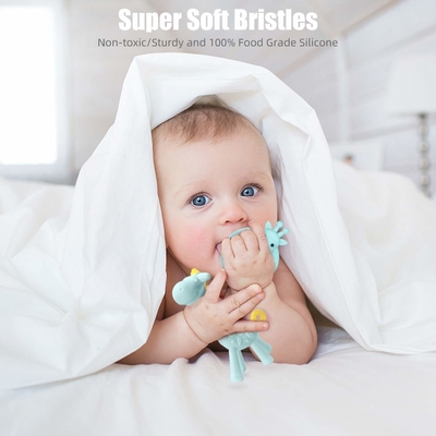 Gums Pain Relief Food Grade Flexible Silicone Teether Toys For Breastfeeding Babies