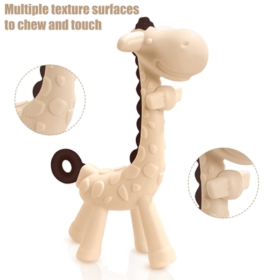 Molding In One Sore Gums Pain Relief Silicone Teether Toys For Breast Feeding Baby