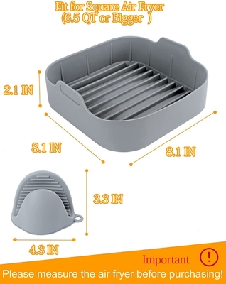 No PVC BPA Free Patel Color Air Fryer Silicone Basket Safe In Sterilizer