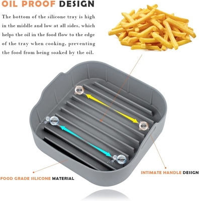 No PVC BPA Free Patel Color Air Fryer Silicone Basket Safe In Sterilizer