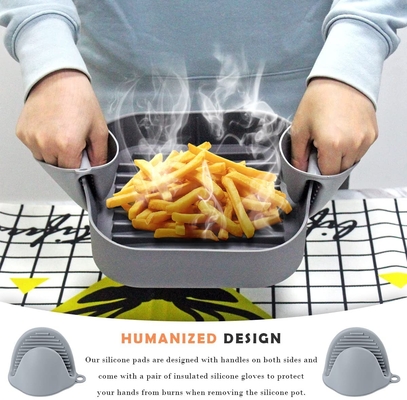 No PVC BPA Free Patel Color Air Fryer Silicone Basket Safe In Sterilizer