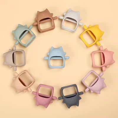 BPA Free Soft Anti Drop Silicone Chew Toys For Baby Sucking Needs