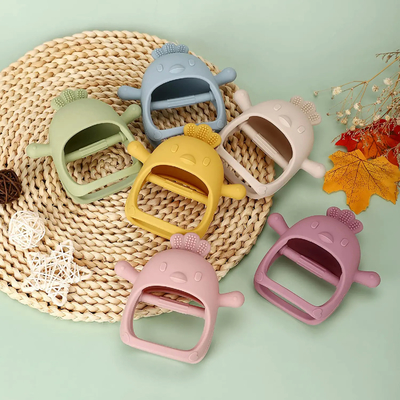 Easy to Clean FDA Approved Newly Designed Silicone Baby Teether Safe in Boiling Water