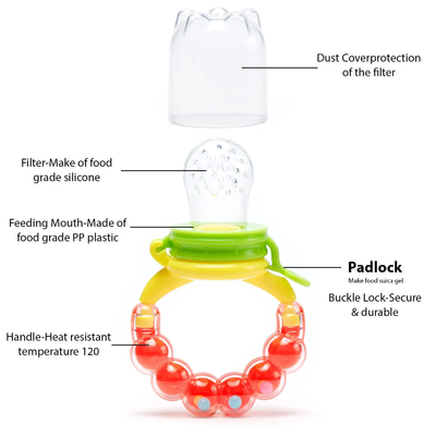 Soft Chewable Multifunctional Ease Teething Baby Food Feeder for Baby Feeding