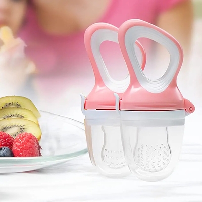2 Pack Relief Teething Baby Food Fruit Feeder Pacifier With 6 Different Silicone Nipple