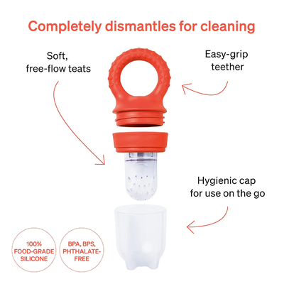 BPA Free Essentials 2 In 1 Silicone Feeder Teether For Perfect Baby Registry Gift