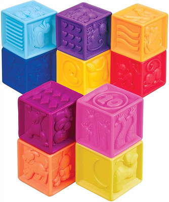Educational Building Squeeze Soft Stacking Blocks For Toddlers 6 Months Up Baby