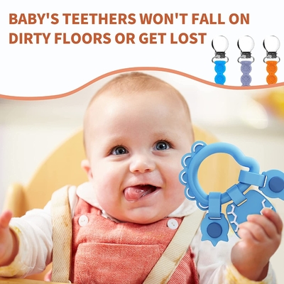 Easy to Hold Teething Toy Ring Dinosaur Teether Rings Toys for Infant & Baby