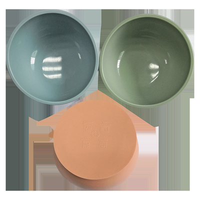 Toddlers Silicone Suction Bowl BPA Free Non Spill Baby Feeding Bowls OEM