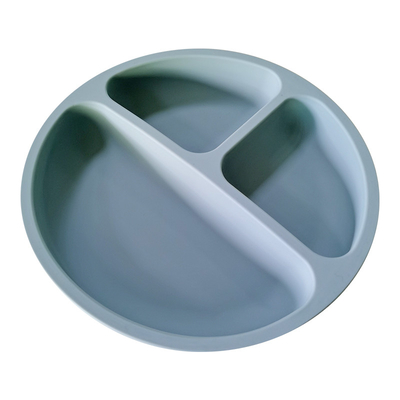 Durable Rubber Baby Divided Silicone Grip Plate -40-230 Degrees Celsius For Self Feeding