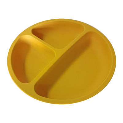 Durable Rubber Baby Divided Silicone Grip Plate -40-230 Degrees Celsius For Self Feeding