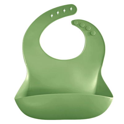 29x23cm Washable Phthalate Free Soft Silicone Baby Bib With Catch Pocket