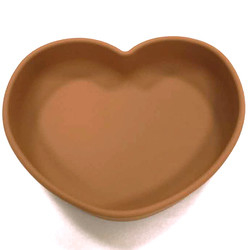 Non Toxic Custom Suction Silicone Baby Plate Heart Shaped OEM For Children