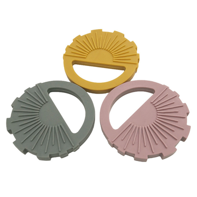 FDA Approved BPA Free Teether Sun Design Silicone Material For Toddler
