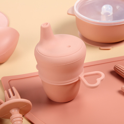 FDA Approved 100% Silicone Weaning Set , Microwave Safe Baby Feeding Sets