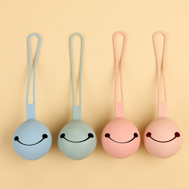 Molding In One 3D Design Silicone Pacifier Case Smiley Faced Easy To Clean